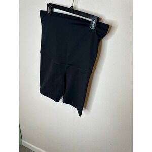 Kindred Bravely Black Maternity Bike Shorts High‎ Waist Size Large